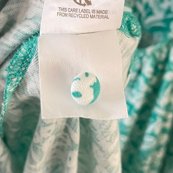 Boden Womens Back Cutout Cottagecore Dress 20L Green White Floral Melon Sleeves - Picture 7 of 10